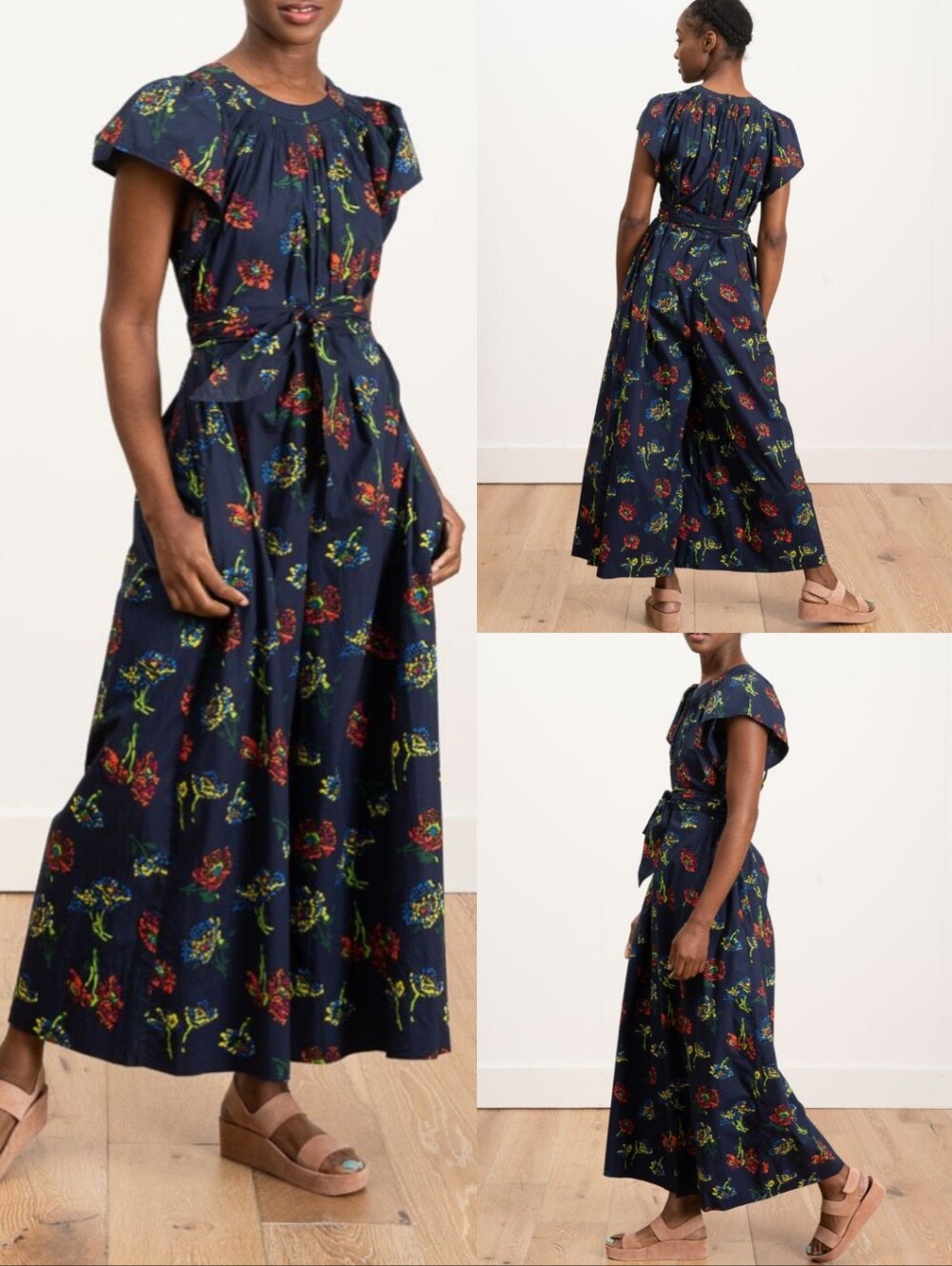 Ulla Johnson Fits S/M Coralie Wide Leg Oversized jumpsuit Sz 2 Cotton *No Belt